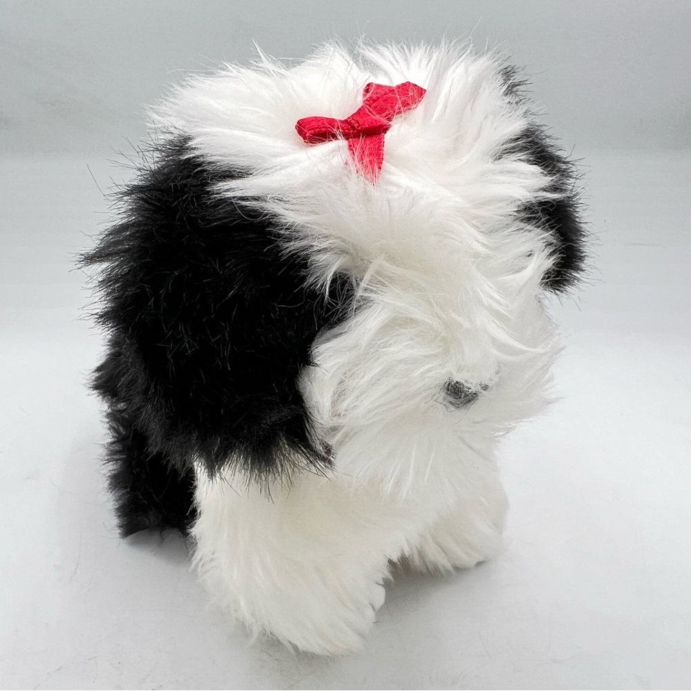 Ty Poofie the Dog Black & White Beanie Babies Collection 6" Plush Vintage 2001